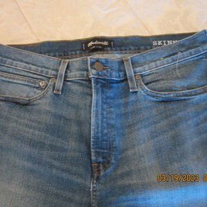 Men's Madewell Jeans, size 36 x 32 skinny medium wash NEW